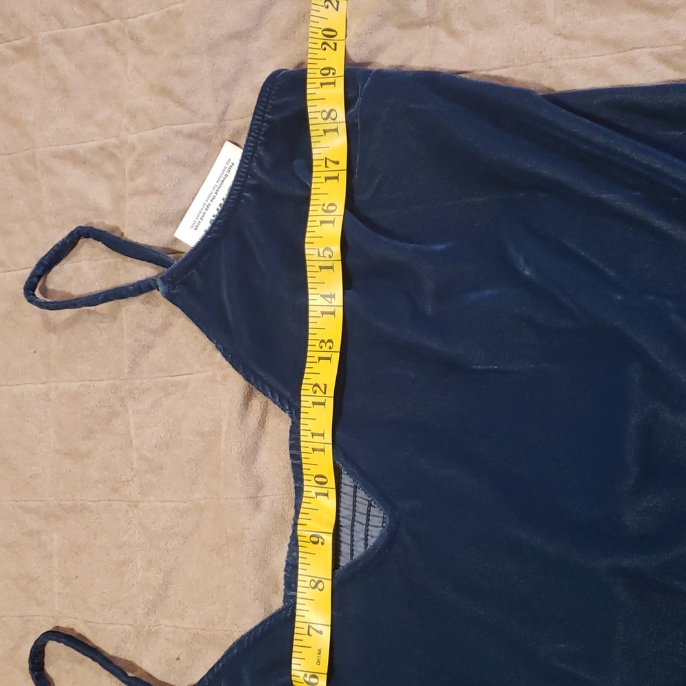 Old Navy Blue Velvet Maxi Dress - Picture 9 of 11